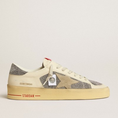 Golden Goose Men's Stardan In Suede With Sand Star And Swarovski Crystal Inserts