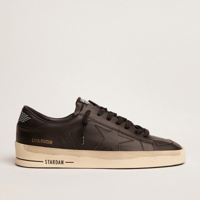 Golden Goose Men's Stardan In Total Black Leather