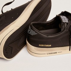 Golden Goose Men's Stardan In Total Black Leather