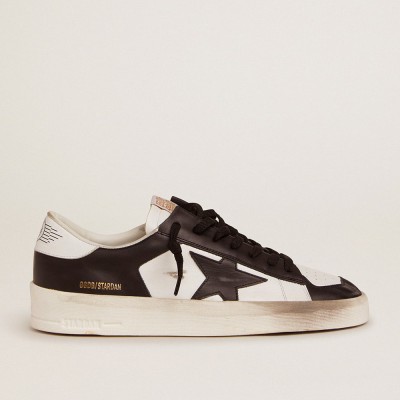 Golden Goose Men's Stardan In White And Black Leather