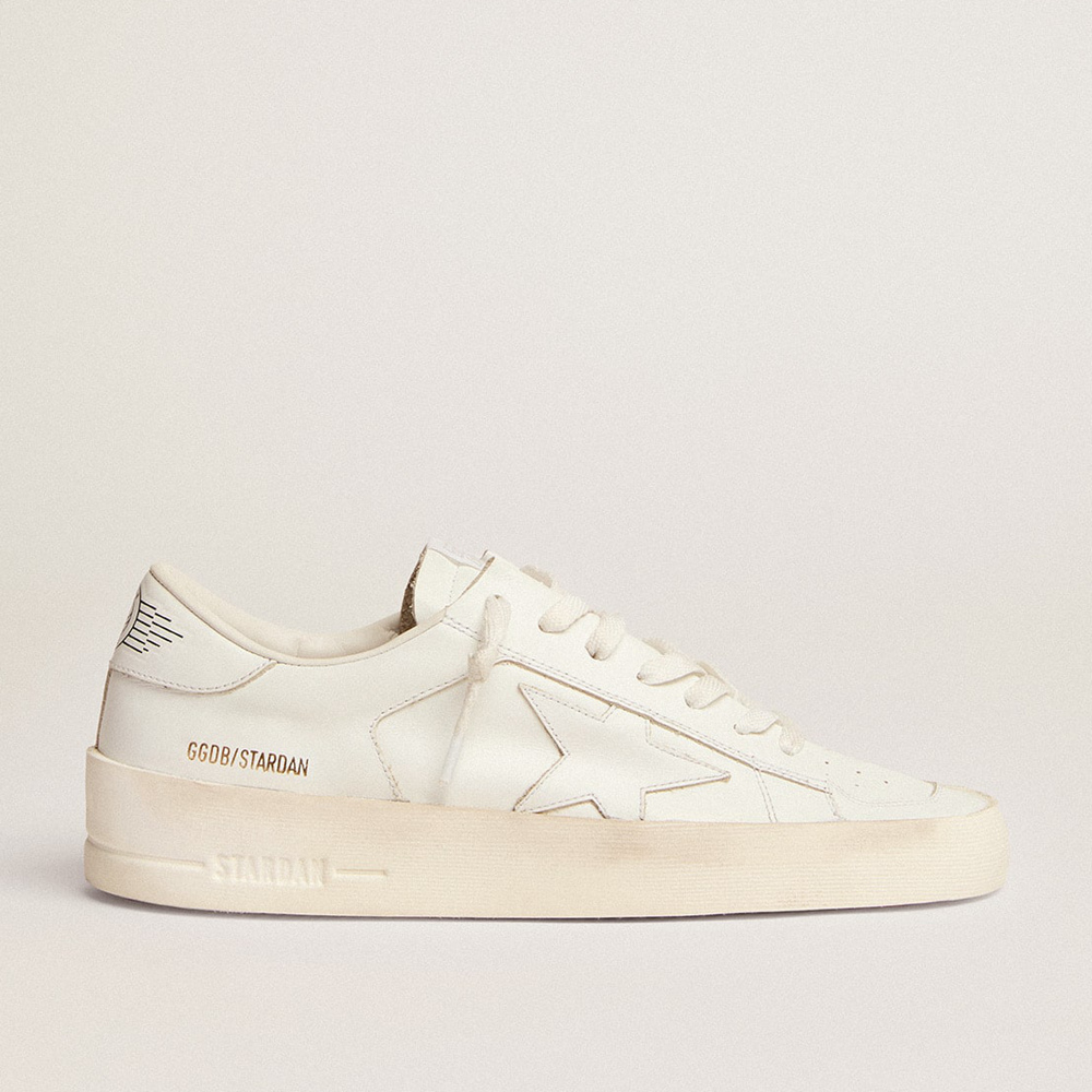 Golden Goose Men's Stardan In White Leather