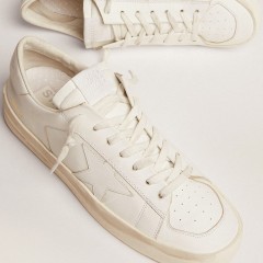 Golden Goose Men's Stardan In White Leather