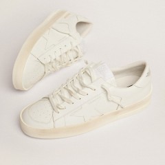 Golden Goose Men's Stardan In White Leather