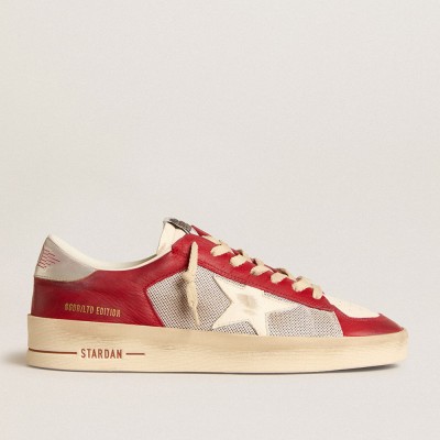 Golden Goose Men's Stardan LTD In Mesh And Nubuck With Nappa Star And Leather Heel Tab