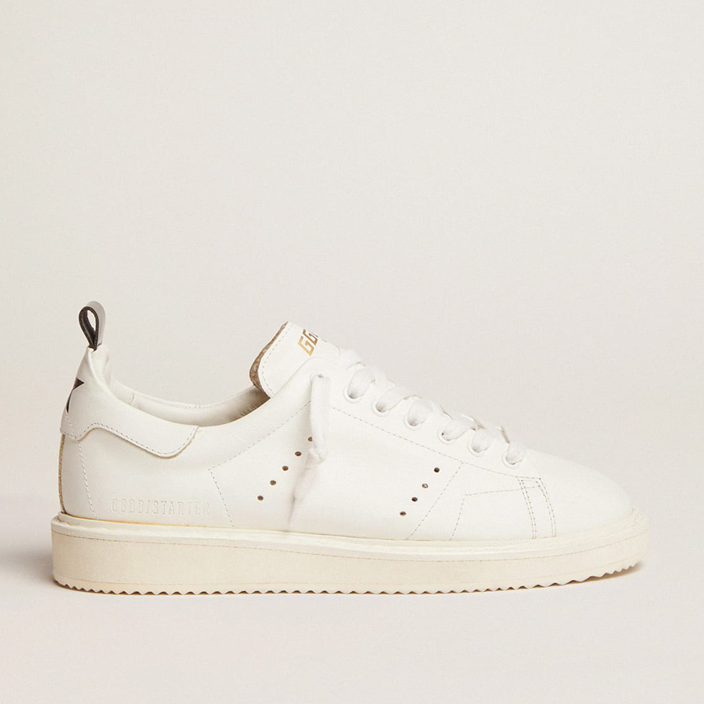 Golden Goose Men's Starter In Leather With Star On The Heel Tab