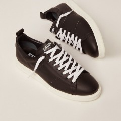 Golden Goose Men's Starter In Leather With Star Printed On The Heel Tab