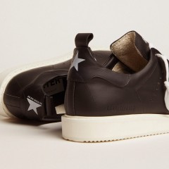 Golden Goose Men's Starter In Leather With Star Printed On The Heel Tab