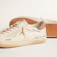 Golden Goose Men's Super-Star In Nappa Leather With Perforated Star And Suede Heel Tab