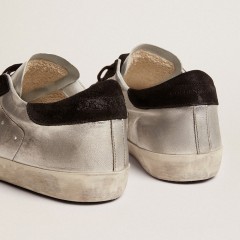 Golden Goose Men's Super-Star In Silver Leather