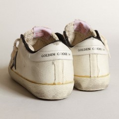 Golden Goose Men's Super-Star LTD In Beige Canvas With Black Star