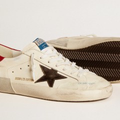 Golden Goose Men's Super-Star LTD In Nappa With Metallic Star And Nubuck Heel Tab