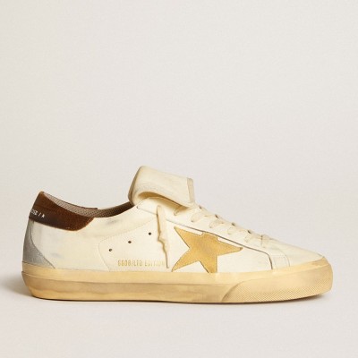 Golden Goose Men's Super-Star LTD In Nappa With Suede Star And Brown Heel Tab