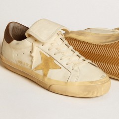 Golden Goose Men's Super-Star LTD In Nappa With Suede Star And Brown Heel Tab