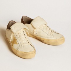 Golden Goose Men's Super-Star LTD In Nappa With Suede Star And Brown Heel Tab