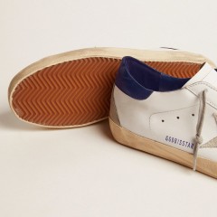 Golden Goose Men's Super-Star With Suede Star And Blue Heel Tab