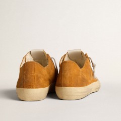 Golden Goose Men's V-Star LTD In Camel Suede With A Milk-white Leather Star