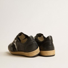 Golden Goose Men's Ball Star In Black Nappa With Suede Star And Nappa Heel Tab