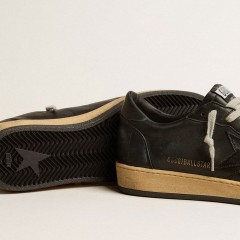 Golden Goose Men's Ball Star In Black Nappa With Suede Star And Nappa Heel Tab