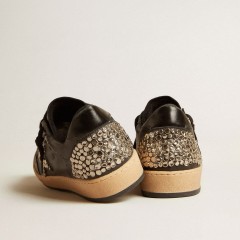 Golden Goose Men's Ball Star LAB In Black Nappa With Studded Black Leather Star