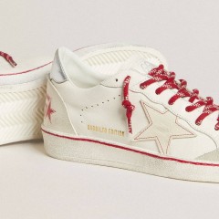 Golden Goose Men's Ball Star LTD CNY In White Leather With A Lived-in Effect