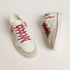 Golden Goose Men's Ball Star LTD CNY In White Leather With A Lived-in Effect