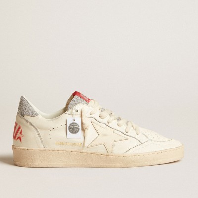 Golden Goose Men's Ball Star LTD In Nappa With White Star And Swarovski Crystal Heel Tab