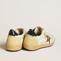 Golden Goose Men's Ball Star LTD With Mesh Star And Midnight Blue Leather Heel Tab