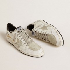 Golden Goose Men's Ball Star LTD With Suede Star And Textured Leather Heel Tab