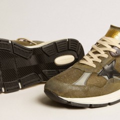 Golden Goose Men's Dad-Star In Suede And Mesh With Black Leather Star And Heel Tab