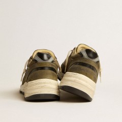 Golden Goose Men's Dad-Star In Suede And Mesh With Black Leather Star And Heel Tab