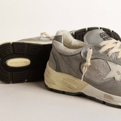 Golden Goose Men's Dad-Star In Suede And Mesh With White Leather Star And Heel Tab