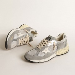 Golden Goose Men's Dad-Star In Suede And Mesh With White Leather Star And Heel Tab