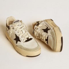 Golden Goose Men's Forty2 With Black Star And Black Leather Heel Tab