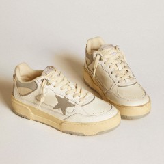 Golden Goose Men's Forty2 With Grey Star And White Leather Heel Tab