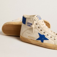 Golden Goose Men's Francy Penstar LAB In Nappa With Blue Star And Nylon Heel Tab