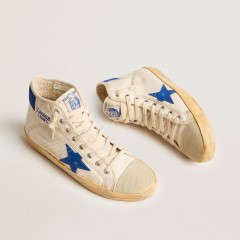 Golden Goose Men's Francy Penstar LAB In Nappa With Blue Star And Nylon Heel Tab