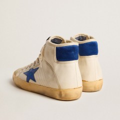 Golden Goose Men's Francy Penstar LAB In Nappa With Blue Star And Nylon Heel Tab