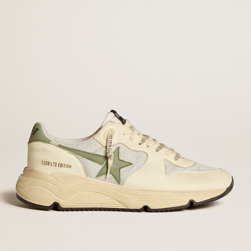 Golden Goose Men's Running Sole LTD In Nylon And Nappa With Nubuck Star And Heel Tab