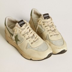 Golden Goose Men's Running Sole LTD In Nylon And Nappa With Nubuck Star And Heel Tab