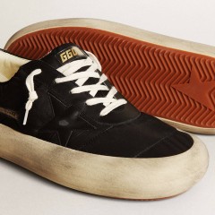 Golden Goose Men's Space-Star In Nylon With Black Leather Star And Heel Tab