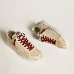 Golden Goose Men's Stardan LTD In Suede With Patent White Leather Star And Heel Tab