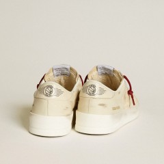 Golden Goose Men's Stardan LTD In Suede With Patent White Leather Star And Heel Tab