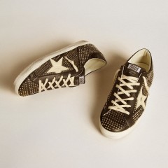 Golden Goose Men's Super-Star In Studded Black Nappa With White Leather Star