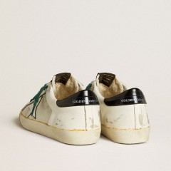 Golden Goose Men's Super-Star LAB In White Leather With White Star And Black Heel Tab