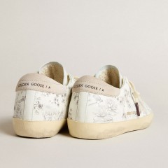 Golden Goose Men's Super-Star LTD CNY In White Leather With Lettering On The Upper