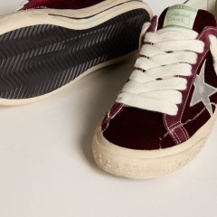 Golden Goose Men's Super-Star LTD In Velvet With Metallic Leather Star And Heel Tab