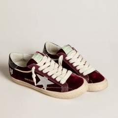 Golden Goose Men's Super-Star LTD In Velvet With Metallic Leather Star And Heel Tab