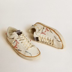 Golden Goose Men's Super-Star LTD With Perforated Star And Metallic Leather Heel Tab