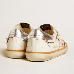 Golden Goose Men's Super-Star LTD With Perforated Star And Metallic Leather Heel Tab