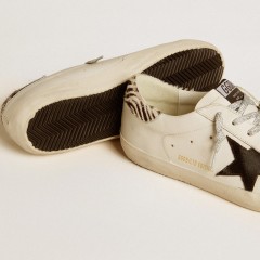 Golden Goose Men's Super-Star LTD With Suede Star And Pony Skin Heel Tab